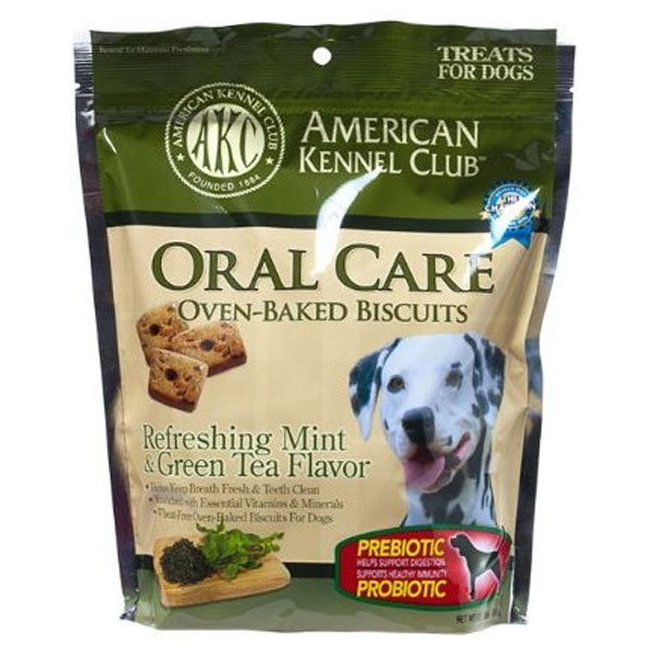 Pet Brands-Grocery 068157 Akc Oral Care Oven-Baked Biscuits Mint-Tea - 24oz