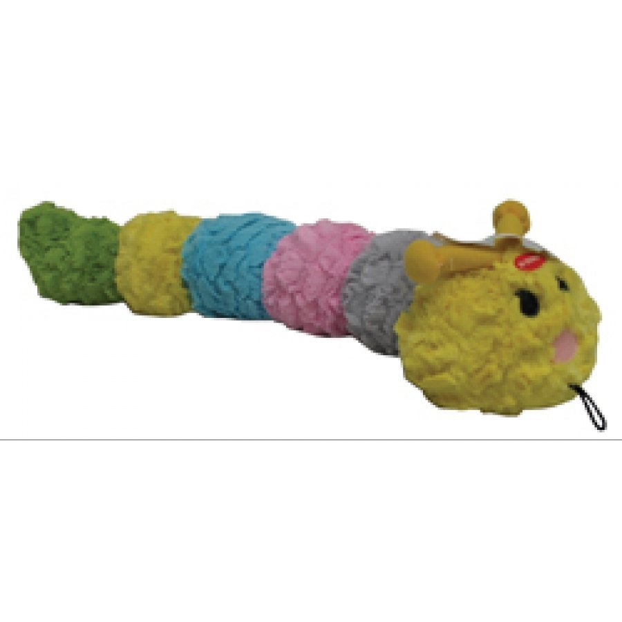 patchwork caterpillar dog toy