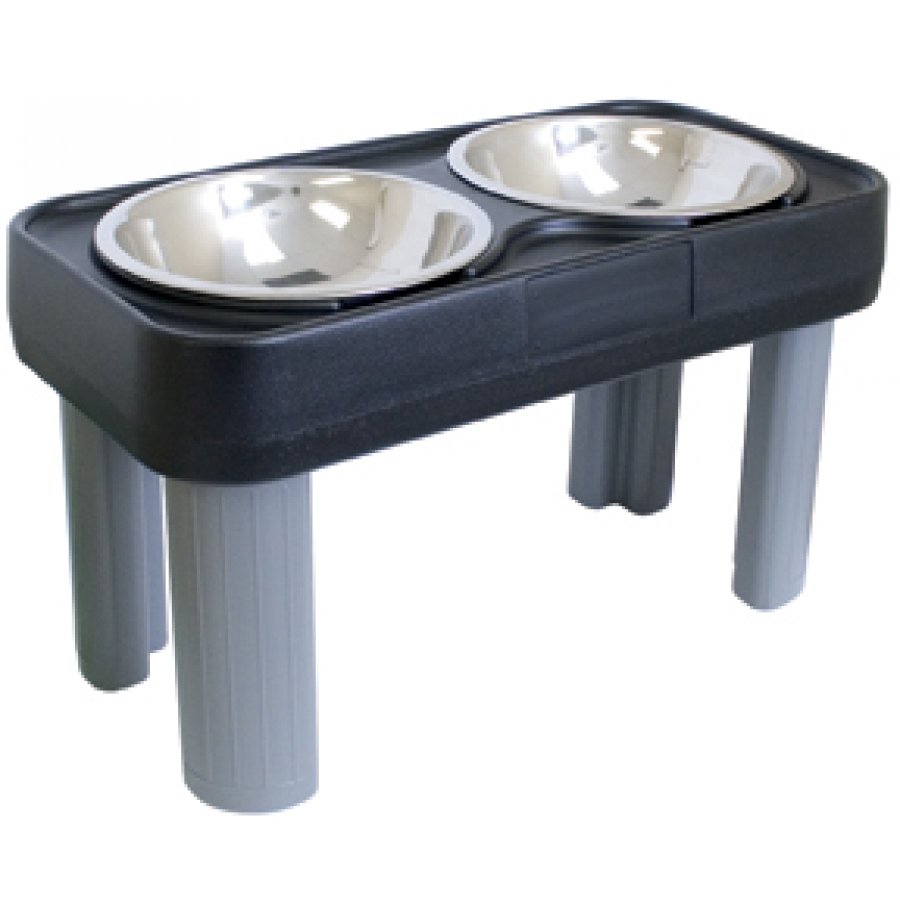 stainless steel elevated dog feeder