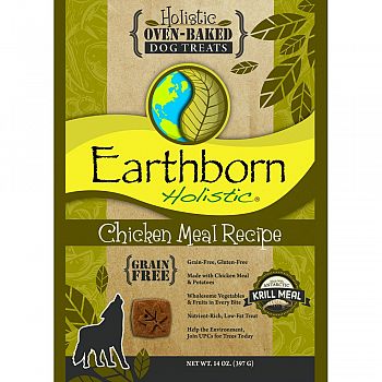Earthborn Holistic Grain Free Dog Biscuits CHICKEN 14 OUNCE (Case of 8)