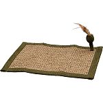 Cats cant resist the texture of the sisal. Snap-in catnip feather toy makes scratching fun.  This scratcher is enhanced with a dose of Pure Bliss certified organic catnip to keep your feline purr-fectly happy.