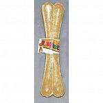 Large pressed rawhide bone for medium to large breed dogs. 100% rawhide. Delicious and long lasting.