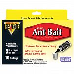 Attracts and kills sweet and grease eating ants. Contains 3 fluid ounces of 5.4% boric acid, and 4 refillable bait stations. Designed for indoor use to control common household ant problems. Each kit makes more than 16 baitings.