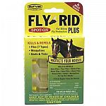Fly Rid Plus Spot-On for Horses kills and helps to repel flies, gnats, mosquitoes and ticks on your horse. One dose lasts up to 14 days. For use on horses only. Provides protection all day and night and is water and sweat resistant. Easy to apply.