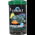 Spirulina based formula for all freshwater and marine herbivorous fish In addition to high algae content formula is complete nutritionally balanced, highly palatable, and promotes growth and color Enhanced with probiotics and cobalt blue flake s triple vi