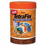 Tetrafin floating variety pellets bite sizes fish food. Nutritionally balanced for optimal health, color, growth and vitality. Ideal for small ponds too!