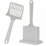 Litter scoop fits inside this clean stand, for easy access. Includes litter scoop.  by Petmate (Doskocil)