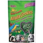 Open the bag and smell the sweet aroma of Brown's alfalfa cookie treats! These heart shaped, crunchy cookie treats are made with real alfalfa, captured straight from the alfalfa fields and oven baked with a little love in every crispy bite.