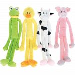Large squeaky plush animals with extra long long arms and legs Designed for medium to large dogs