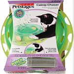 Cat toy that combines scent and movement to induce play Peek-a-boo openings at top for added glimpse of ball Open and close vents for desired scent strength Center securely closes to contain catnip; fresh catnip included with the toy Easy to fill and clea