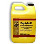  Equi-Cell is a liquid vitamin and mineral hematinic supplement containing essential levels of iron, copper, B-vitamins, antioxidant vitamins, and selenium for horses in a palatable easy to feed base. - 1 gallon 