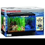 Kit comes complete with 20 gallon high aquarium, fluorescnent light and bio-wheel filter. Also includes: set-up guide, flake food, water conditioner, thermometer and fish net and heater.
