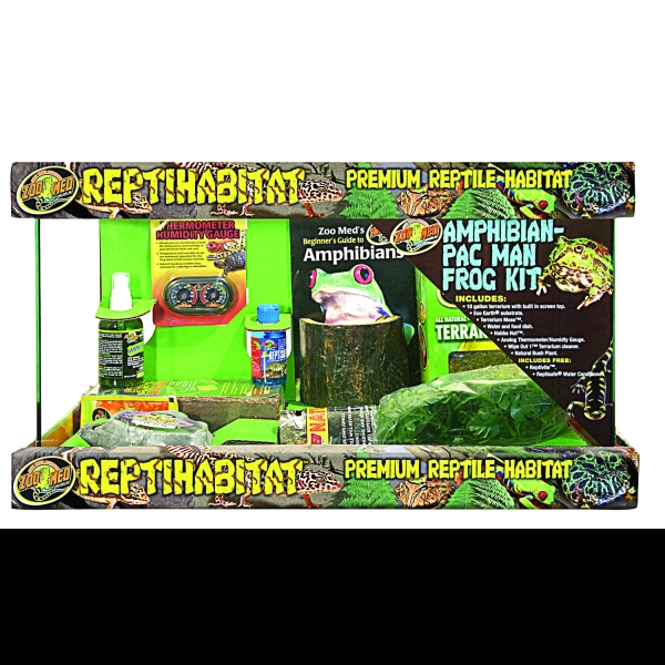 Reptihabitat Premium Amphibian Pac Man Frog Kit 10 GALLON Aquarium ...